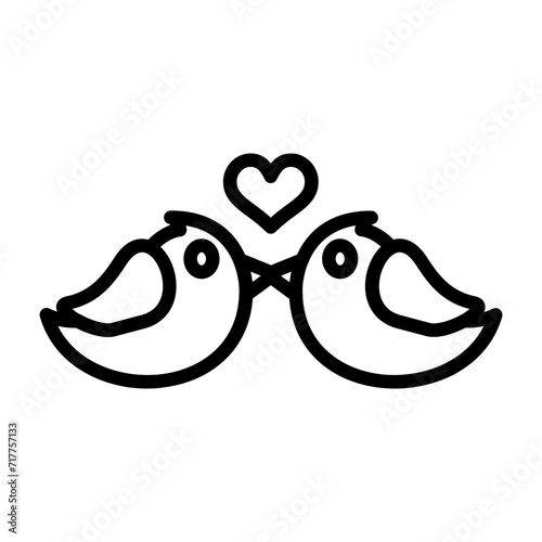 Lovebirds Vector Icon