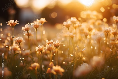 Golden Hour Elegance: Capture flowers bathed in the warm, golden light of the setting sun.