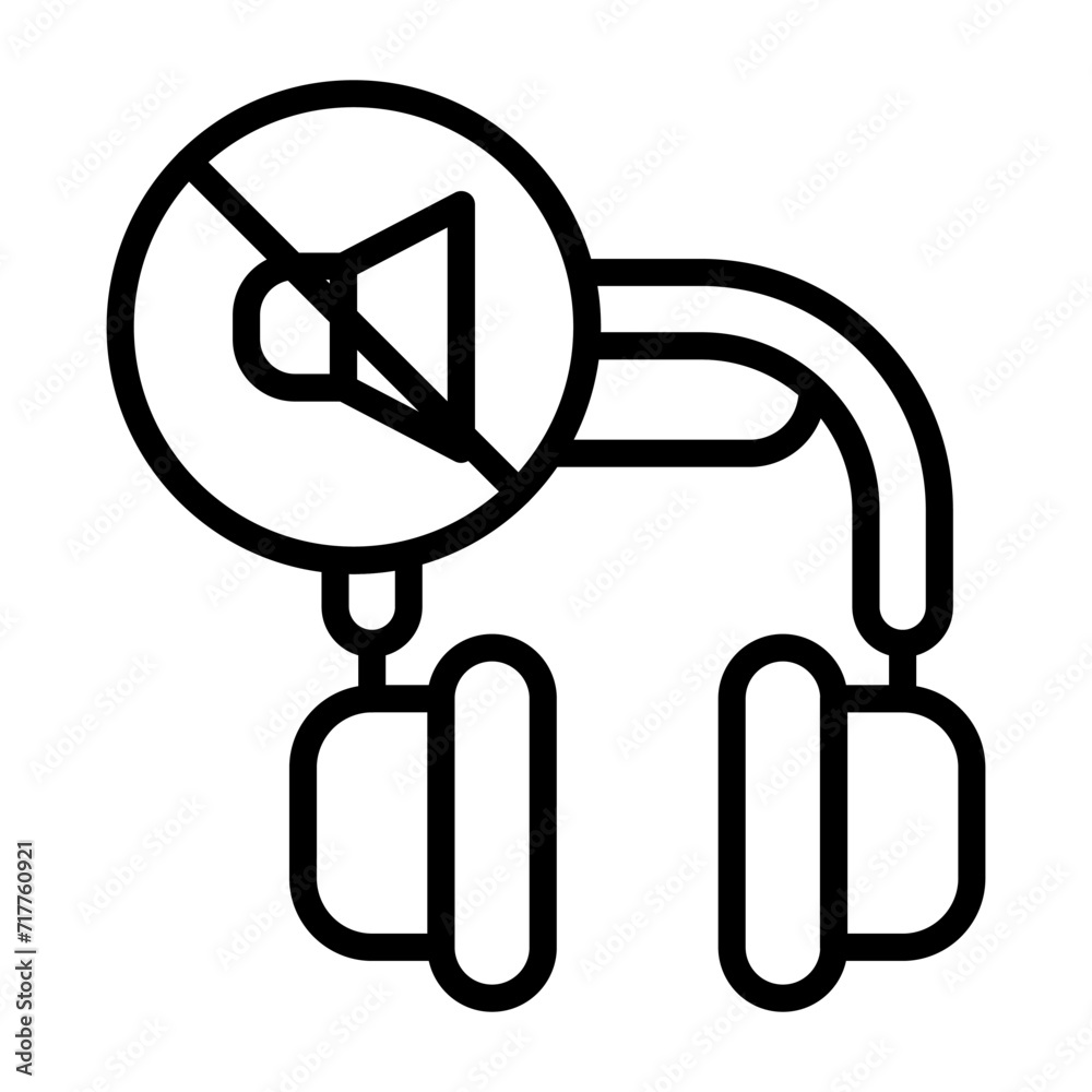 Noise-Canceling Headphones Vector Icon Noise-Canceling Headphones Vector Icon