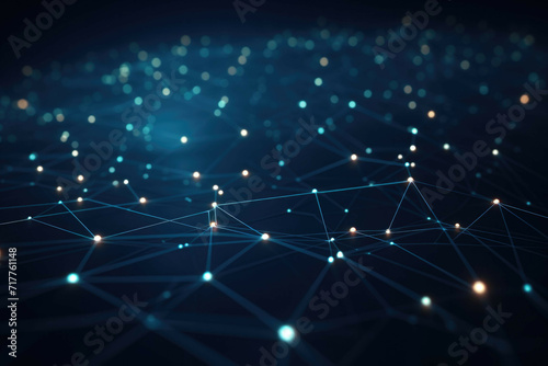 dark blue background with network of dots