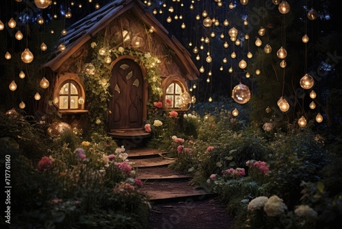 Fairy Tale Garden  Create a whimsical scene with flowers surrounded.
