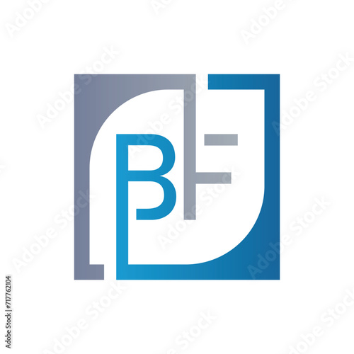 BF Logo Design Template Vector With Square Background. © Rabin
