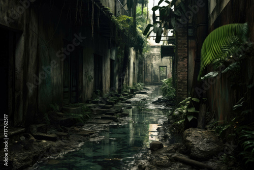 abandoned alleyway in santo juan photo