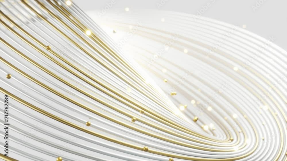 white gold Abstract curve ring layer stripe background