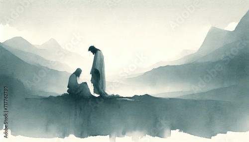 Fotografia Jesus meets his Mother on the way to Calvary