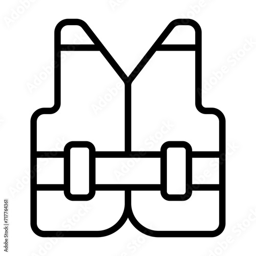 Reflective vest Vector Icon