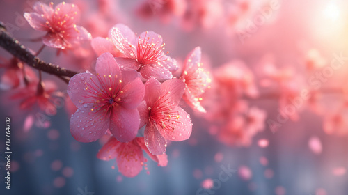 Sakura cherry blossom close up