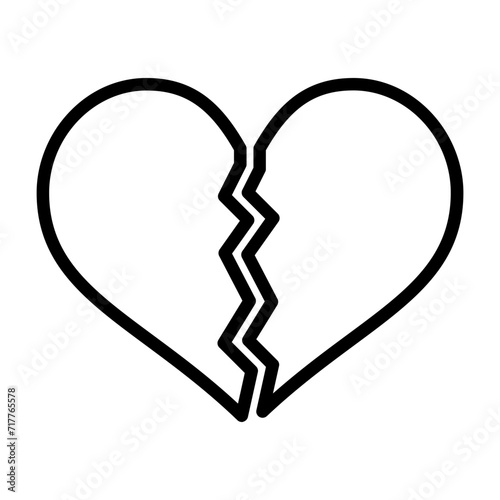 Broken Heart Vector Icon