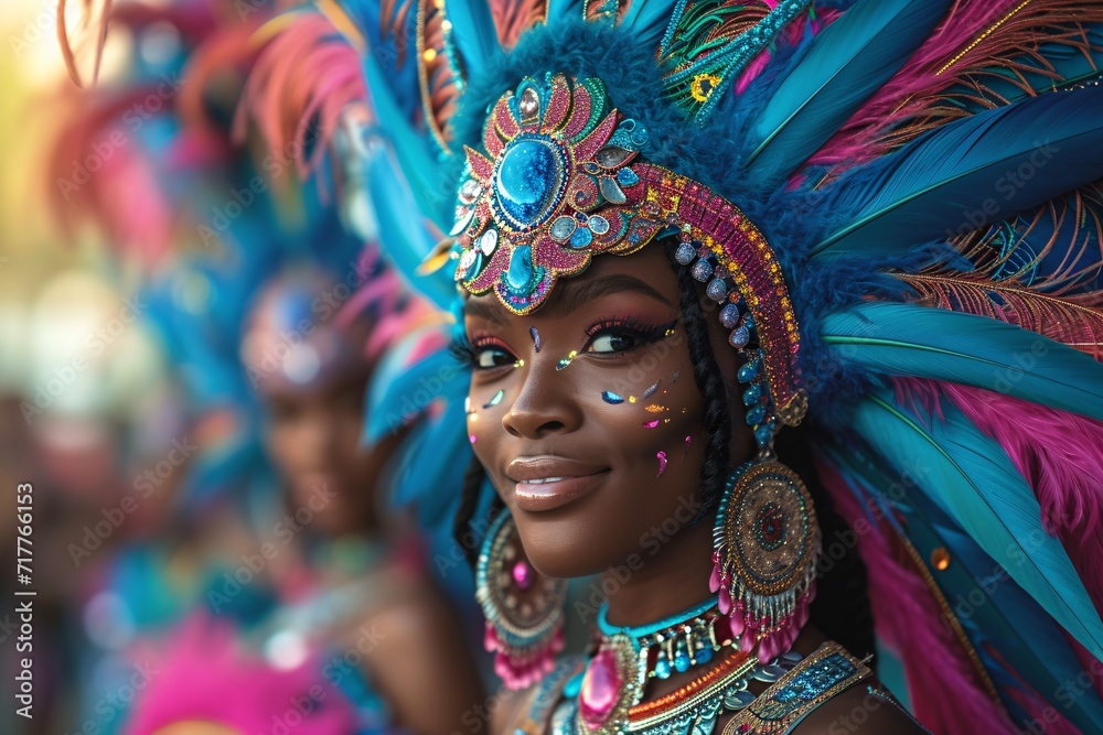 Celebrate Diversity: Colorful Carnival Costumes Generative AI