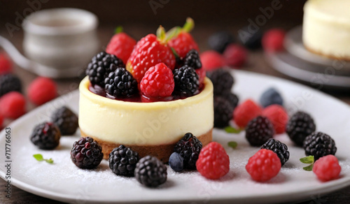 cheesecake with berries