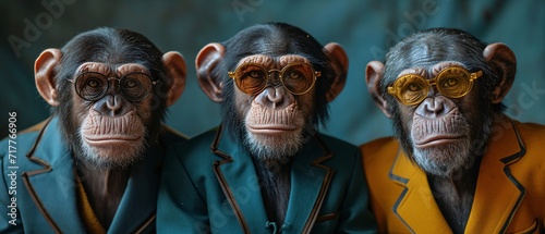 Funky Monkey Fashion: Sunglasses and Tie-Dye Generative AI