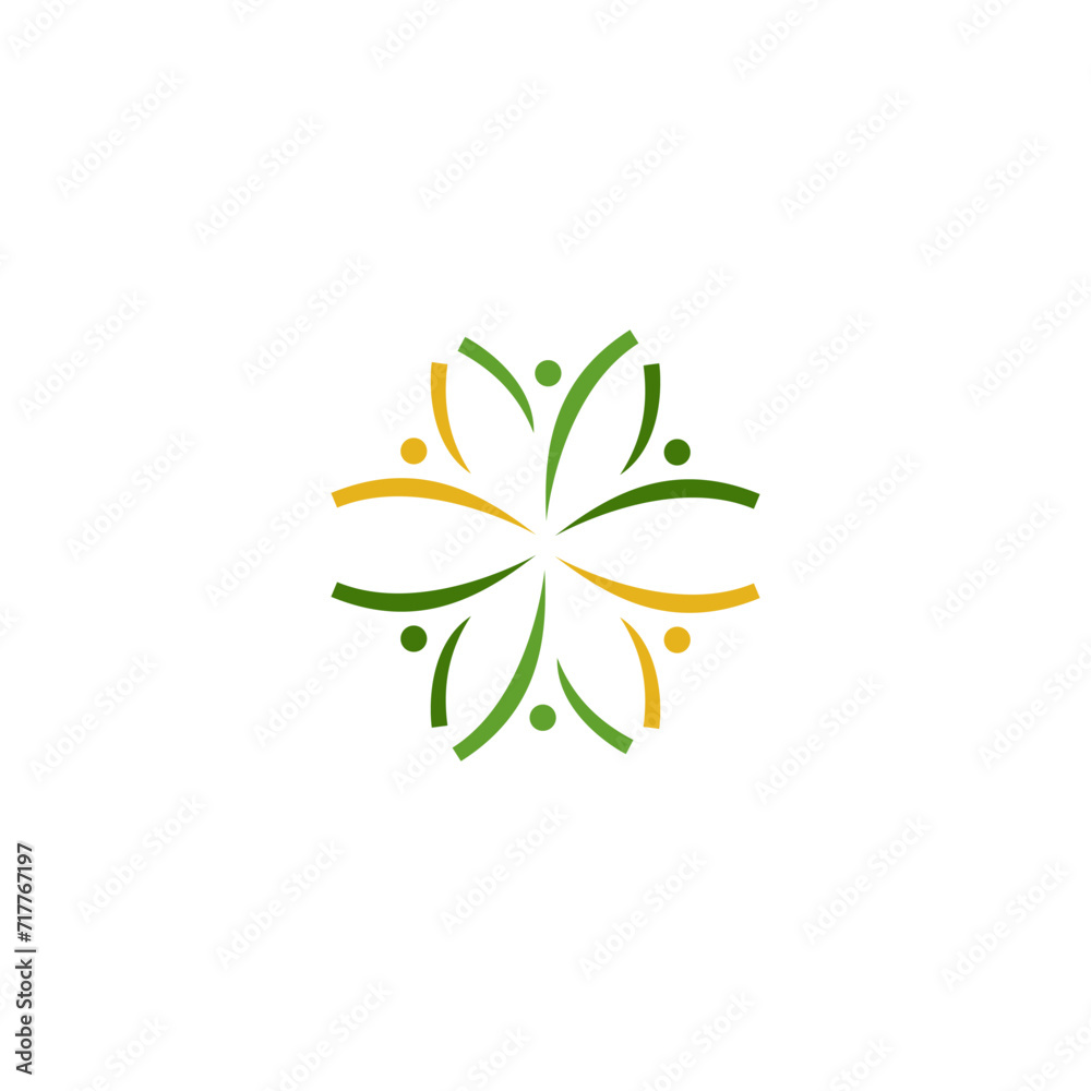 Abstract people logo vector