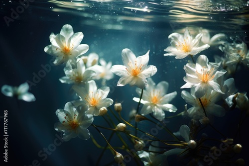 Underwater Dream: Submerge flowers in water and capture the play of light.