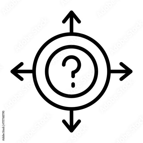 Uncertainty Vector Icon