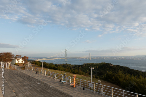 「明石海峡大橋」 from 淡路SA（上り） 兵庫県淡路市