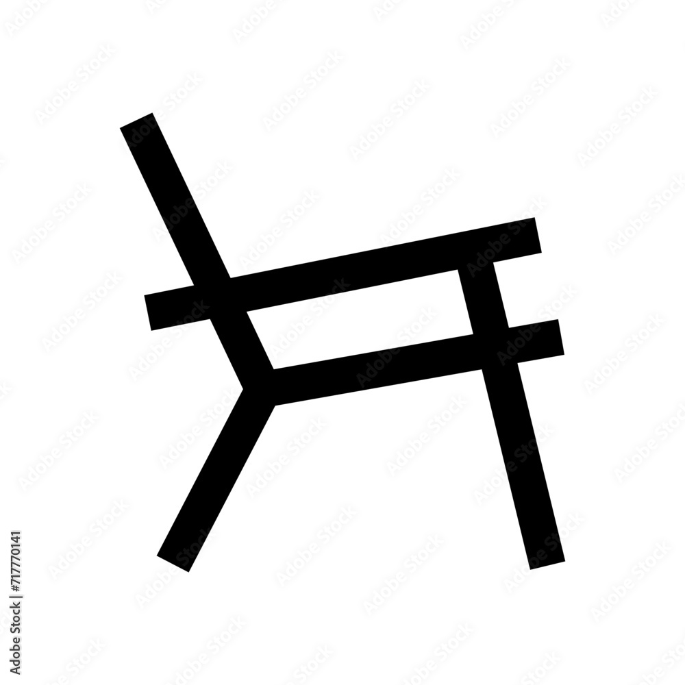 Bamboo chair icon Bamboo chair icon