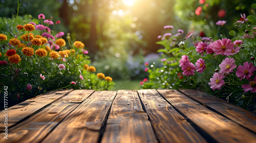 Spring Flowers on Wooden Table © Marcus Klimbimm