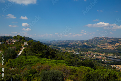 Picturesque view of the Marches region in Italy near Campofilone.
