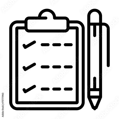 Notepad with pen Vector Icon