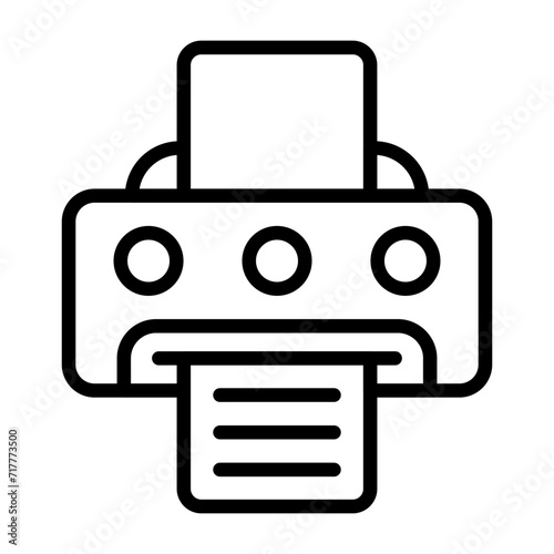 Document Print Vector Icon