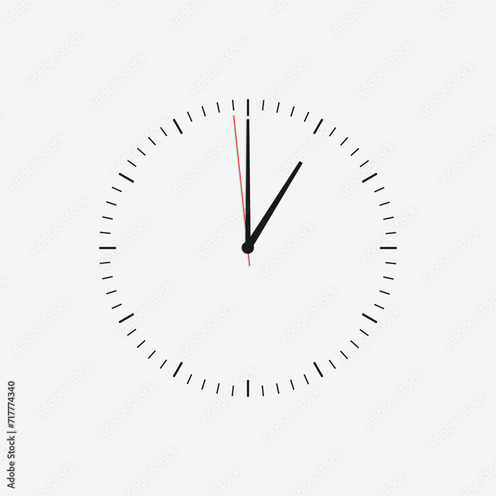 Wall clock vector icon. Classic black and white circle wall clock flat style symbol. Simple icon for graphic, web, ui ux, mobile design Wall clock vector icon. Classic black and white circle wall clock flat style symbol. Simple icon for graphic, web, ui ux, mobile design