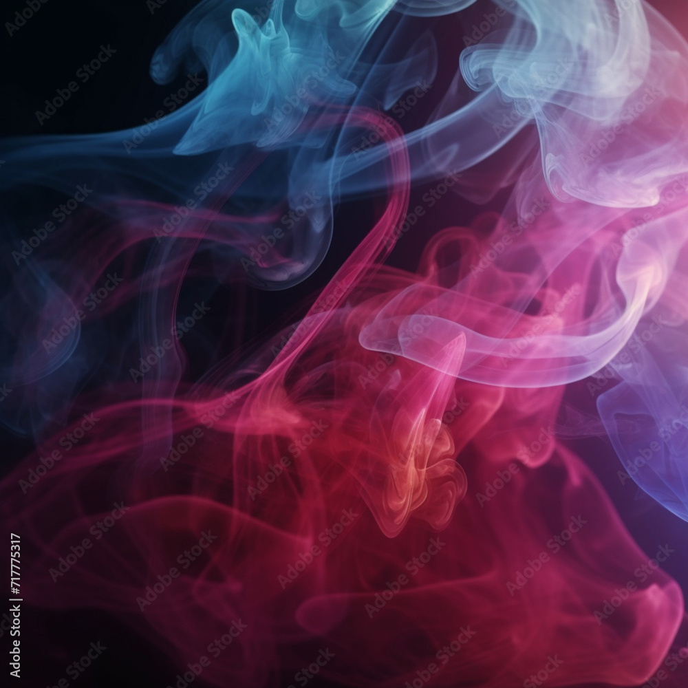 Background of colorful violet purple smoke