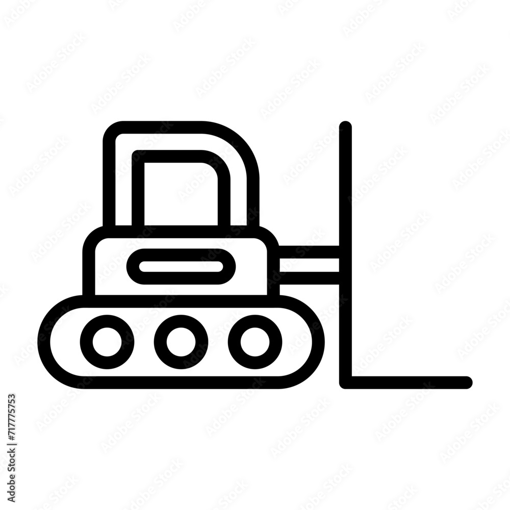 Bulldozer Vector Icon Bulldozer Vector Icon