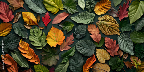 Leaf Lock Life Language of change , leaf color change shows a signal to prepare for winter and stop making chlorophyll , autumn leaves, green ,red, orange leaves background, science banner, 