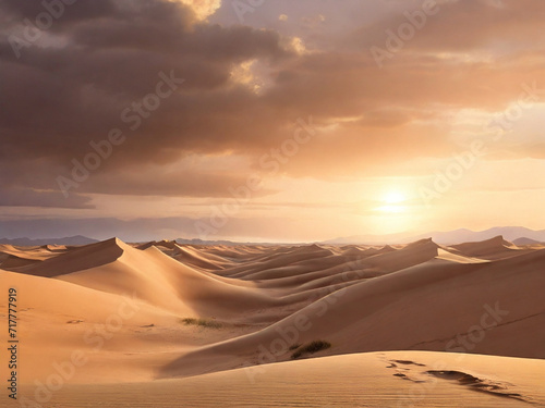 golden sands at sunset: a desert serenity © PREM