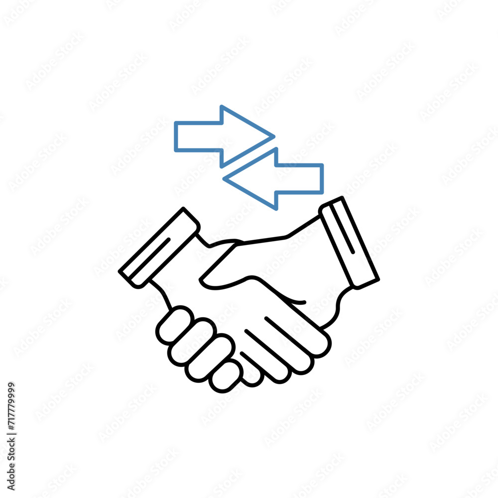 trading concept line icon. Simple element illustration. trading concept outline symbol design.