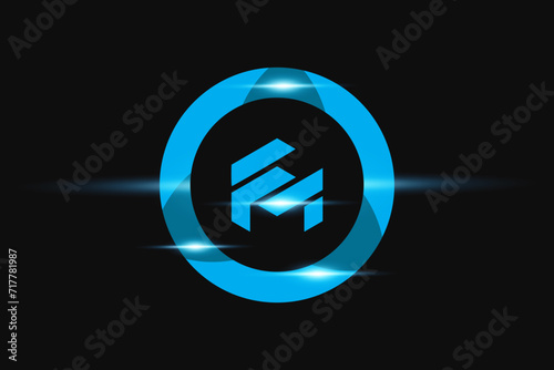 Free Download FM Blue logo Design. Vector logo design for business. - GFXLoad