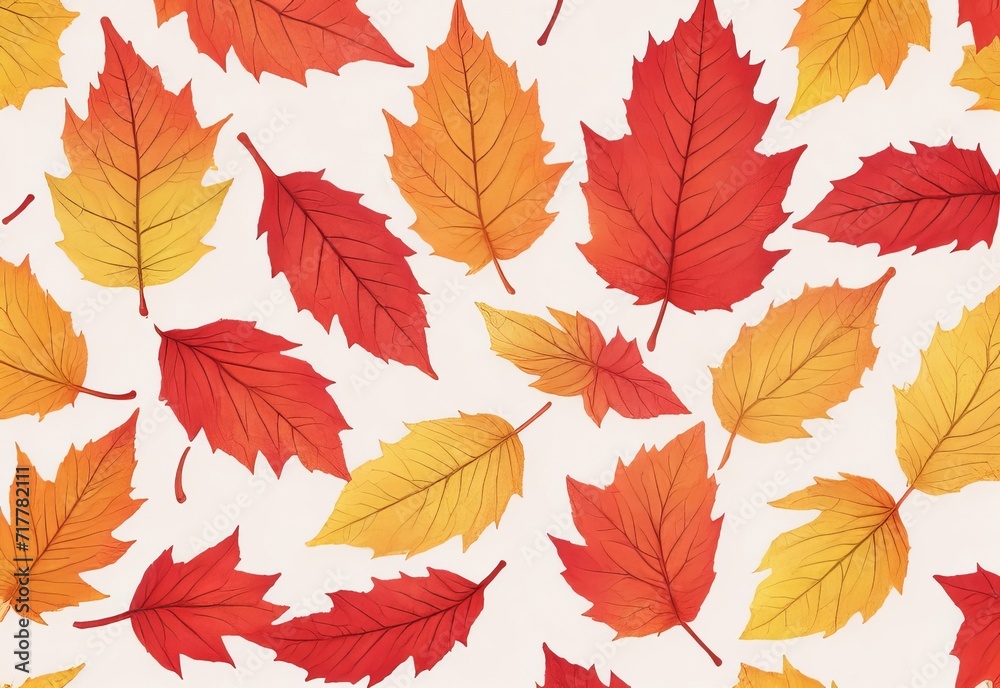 Hand drawn autumn leaves background Hand drawn autumn leaves background