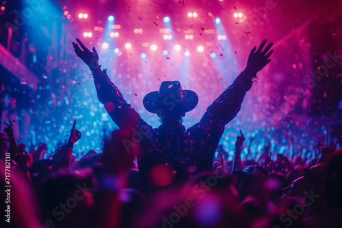 People having a good time at a music concert