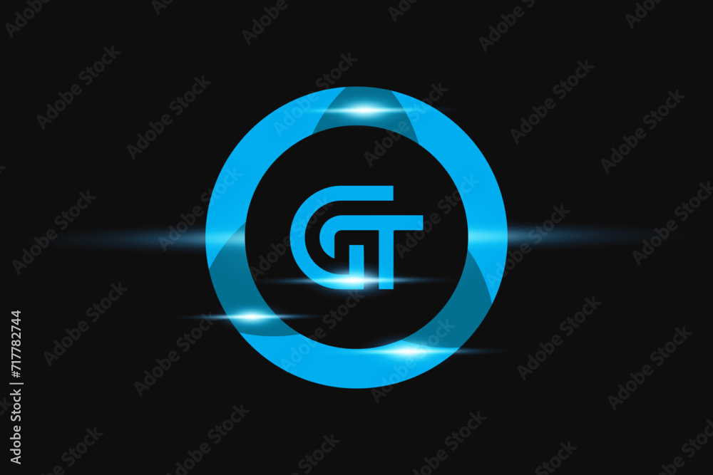 GT Blue logo Design. Vector logo design for business. GT Blue logo Design. Vector logo design for business.