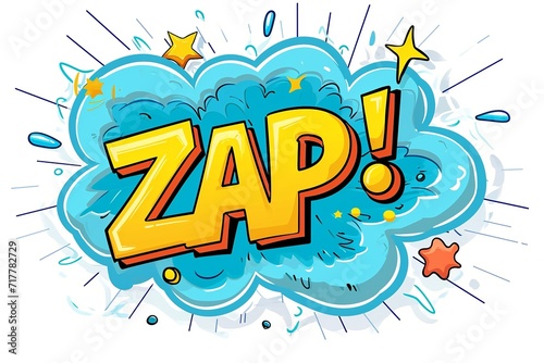 Speech Zap Bubble in retro pop style. Vintage Banner, poster and sticker, expression funny