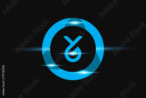 GY Blue logo Design. Vector logo design for business.