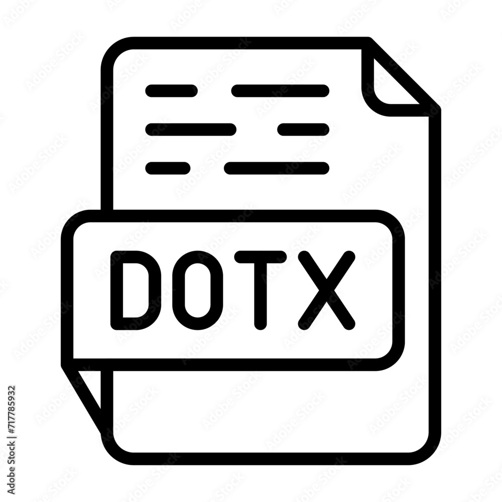 DOTX Vector Icon DOTX Vector Icon