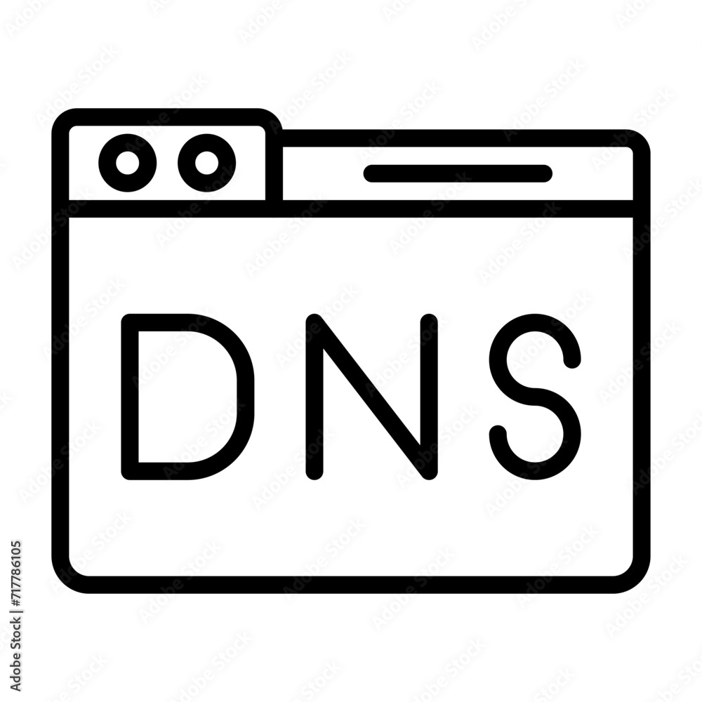 Domain DNS Management Vector Icon Domain DNS Management Vector Icon