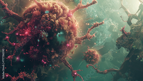 Invisible Threat  A Detailed Image of a Virus