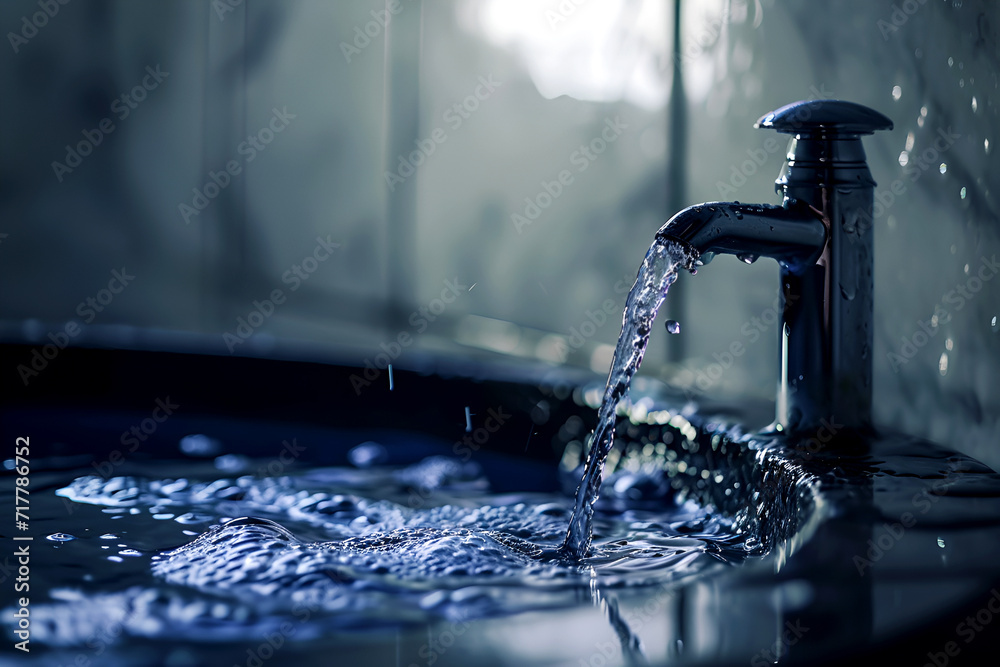 Old Tap With Flowing Water, World Water Day, Saving Water Concept ...