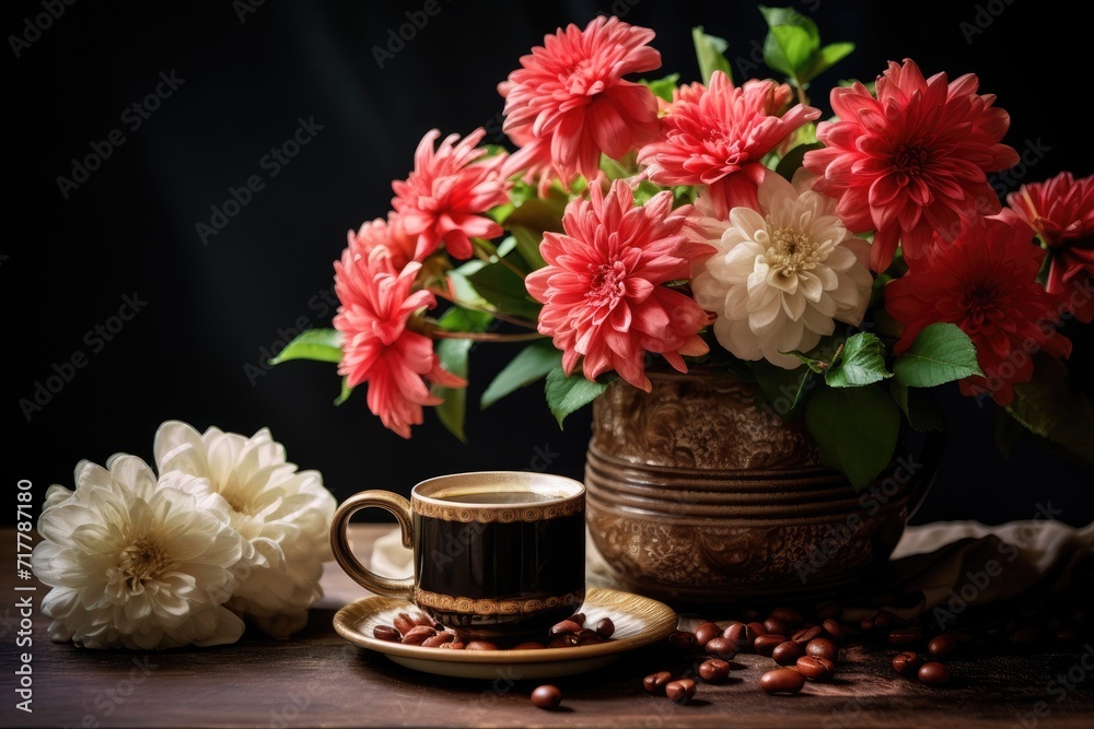 Morning Coffee Blooms: Combine the beauty of flowers. Morning Coffee Blooms: Combine the beauty of flowers.