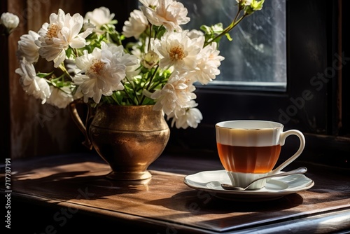 Morning Coffee Blooms: Combine the beauty of flowers.