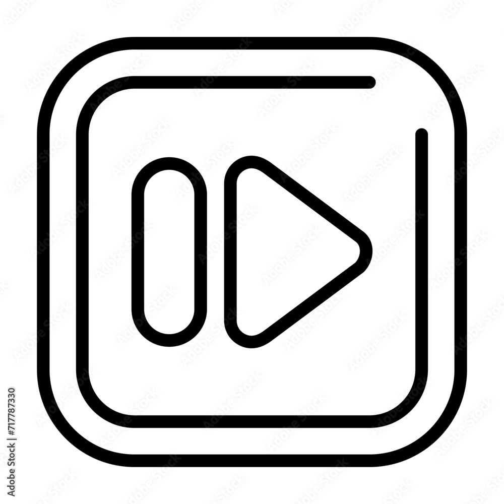 Fast Forward Square Vector Icon Fast Forward Square Vector Icon