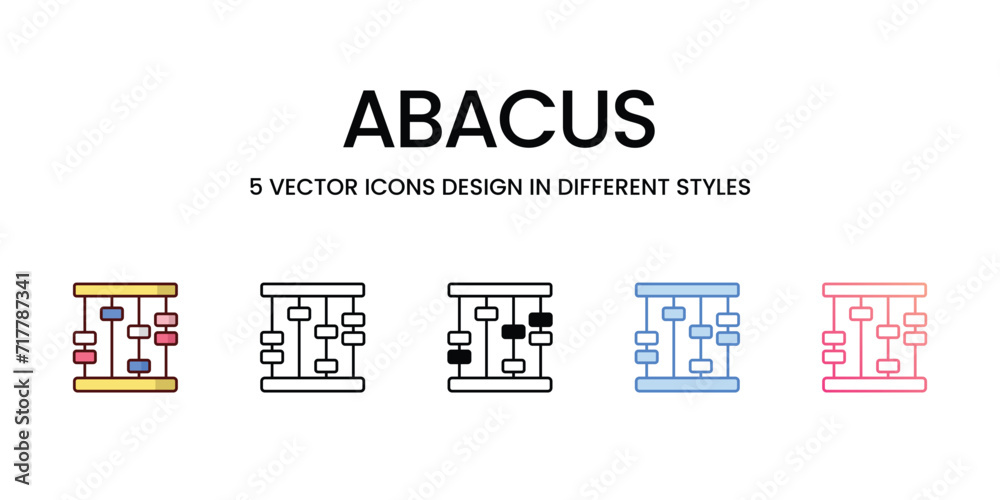 Abacus icons set vector illustration. vector stock,
