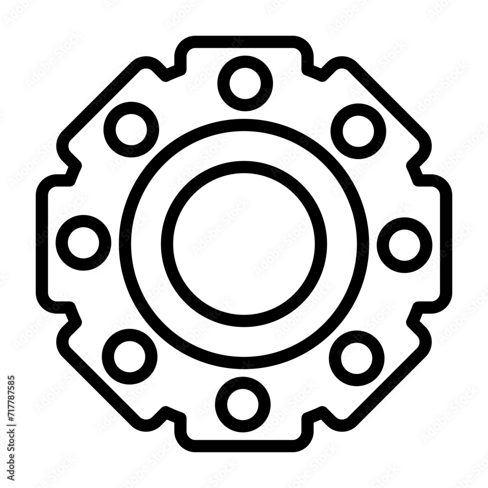 Locknut Vector Icon Locknut Vector Icon
