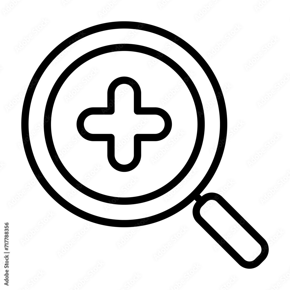 Fototapeta premium Zoom In Vector Icon