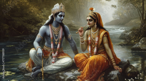 Ram and sita creative concept