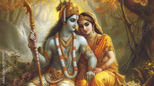 Ram and sita creative concept