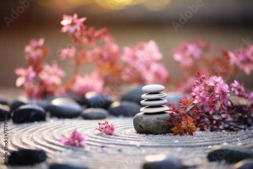 Zen Garden Zest: Combine the tranquility of a zen garden with the vibrancy of flowers.