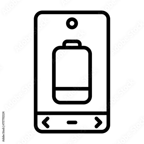 Battery Low Vector Icon
